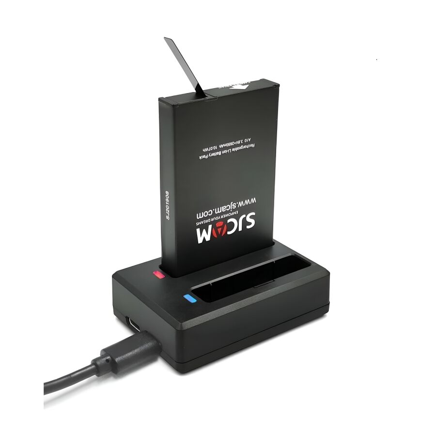 SJCAM A10 ve A20 Aksiyon Kameraları için İkili Yedek Batarya Şarj İstasyonu - 2