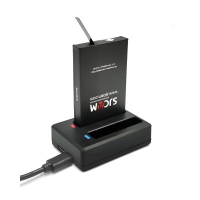 SJCAM A10 ve A20 Aksiyon Kameraları için İkili Yedek Batarya Şarj İstasyonu - 2