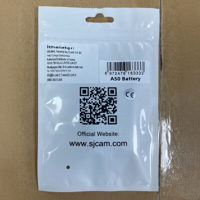 SJCAM A50 Batarya 2250mAh Şarj Edilebilir Lityum Pil Uyumlu Yedek Batarya - 4