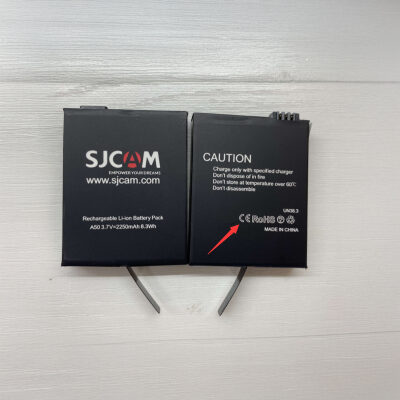 SJCAM A50 Batarya 2250mAh Şarj Edilebilir Lityum Pil Uyumlu Yedek Batarya - 2