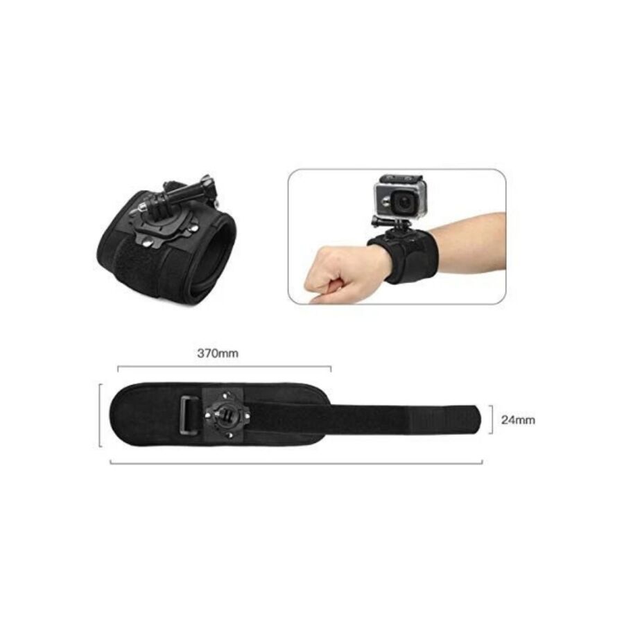 SJCAM Aksiyon Kamera Uyumlu 360 Derece Dönebilen Bilek Bağlantı Aparatı - 6