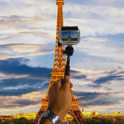 SJCAM Aksiyon Kamera Uyumlu Monopod ve Bağlantı Adaptörü - 7