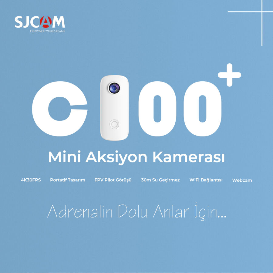 SJCAM C100+ 4K Mini Aksiyon Kamerası Pembe - 2