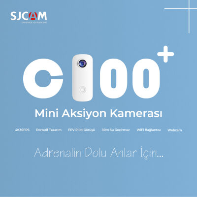 SJCAM C100+ 4K Mini Aksiyon Kamerası Pembe - 2