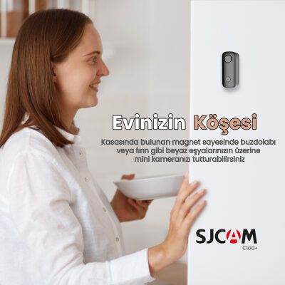 SJCAM C100+ 4K Mini Aksiyon Kamerası Pembe - 6