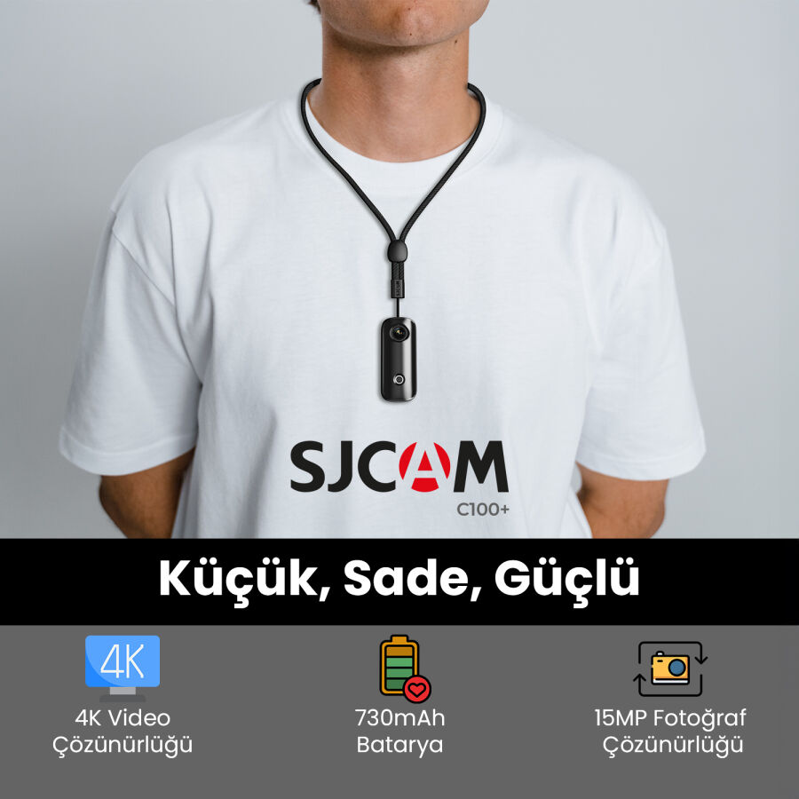 SJCAM C100+ 4K Mini Aksiyon Kamerası Turuncu - 4