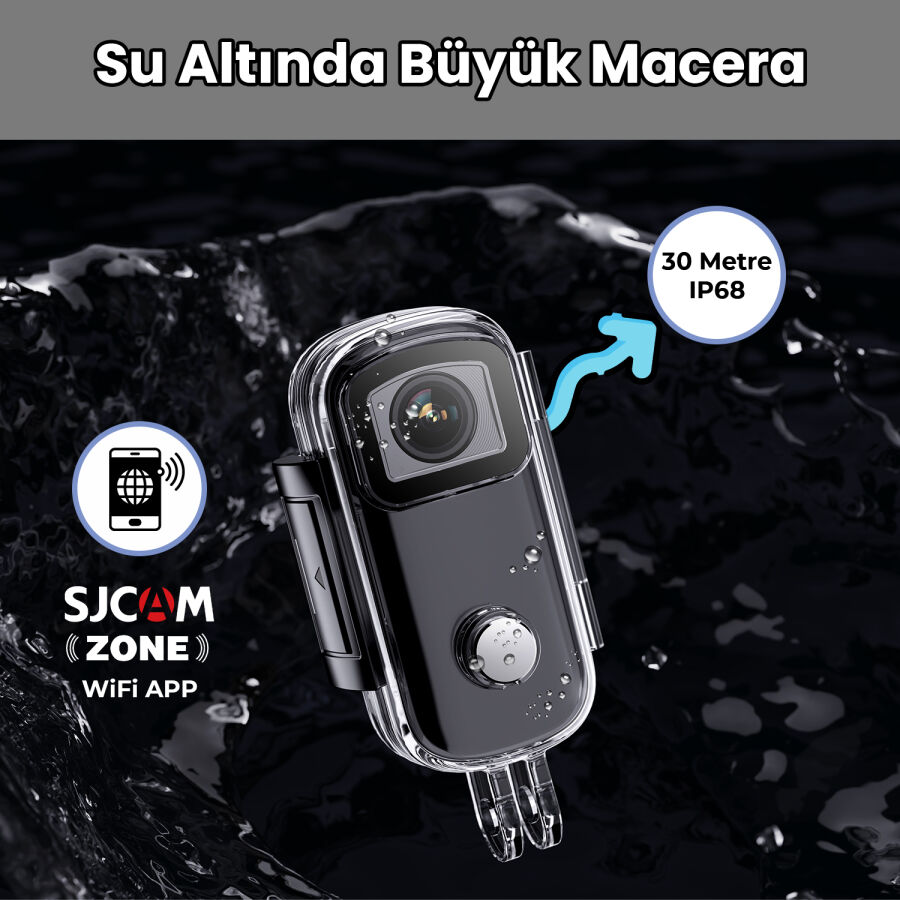 SJCAM C100 Full HD Mini Aksiyon Kamerası Siyah - 3