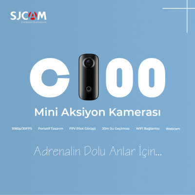 SJCAM C100 Full HD Mini Aksiyon Kamerası Siyah - 6