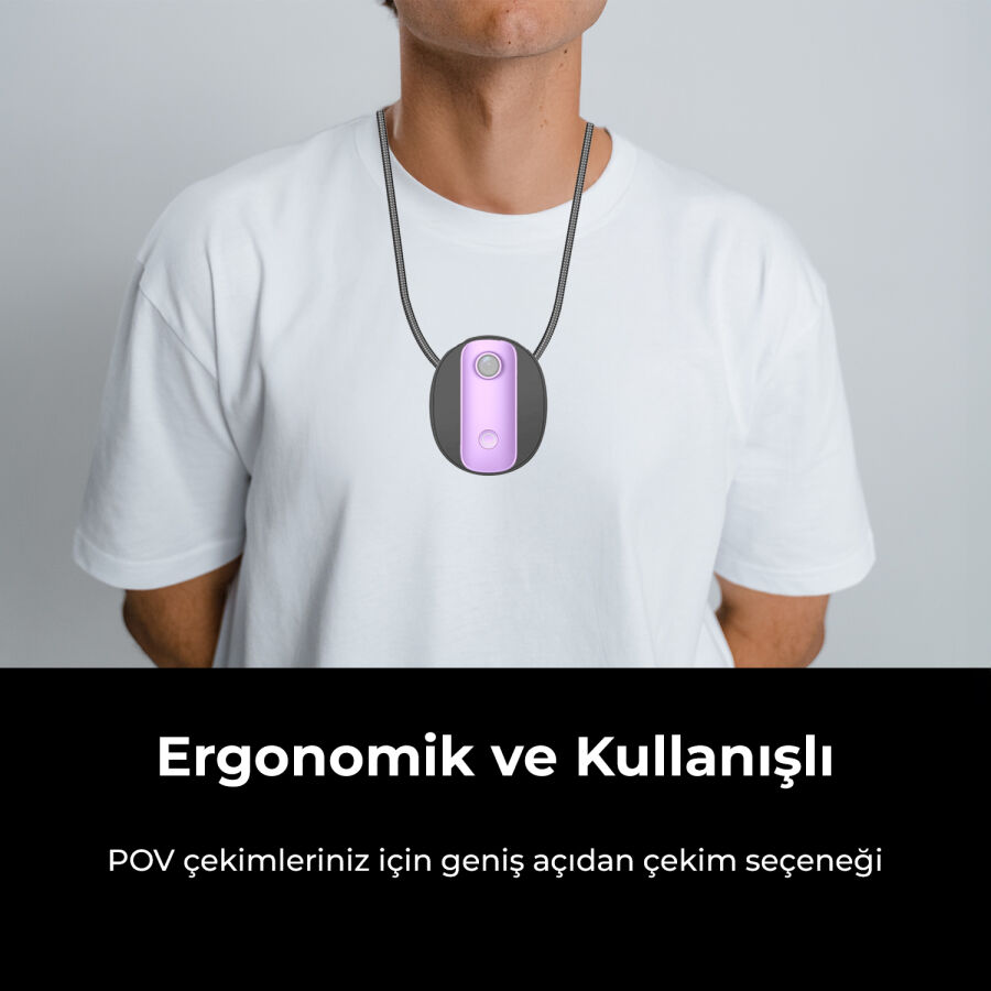 SJCAM C100 Serisi Aksiyon Kamerası Uyumlu Ayarlanabilir Manyetik Boyun Askısı - 2