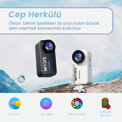 SJCAM C110+ Plus Mini Aksiyon Kamerası Siyah - 5