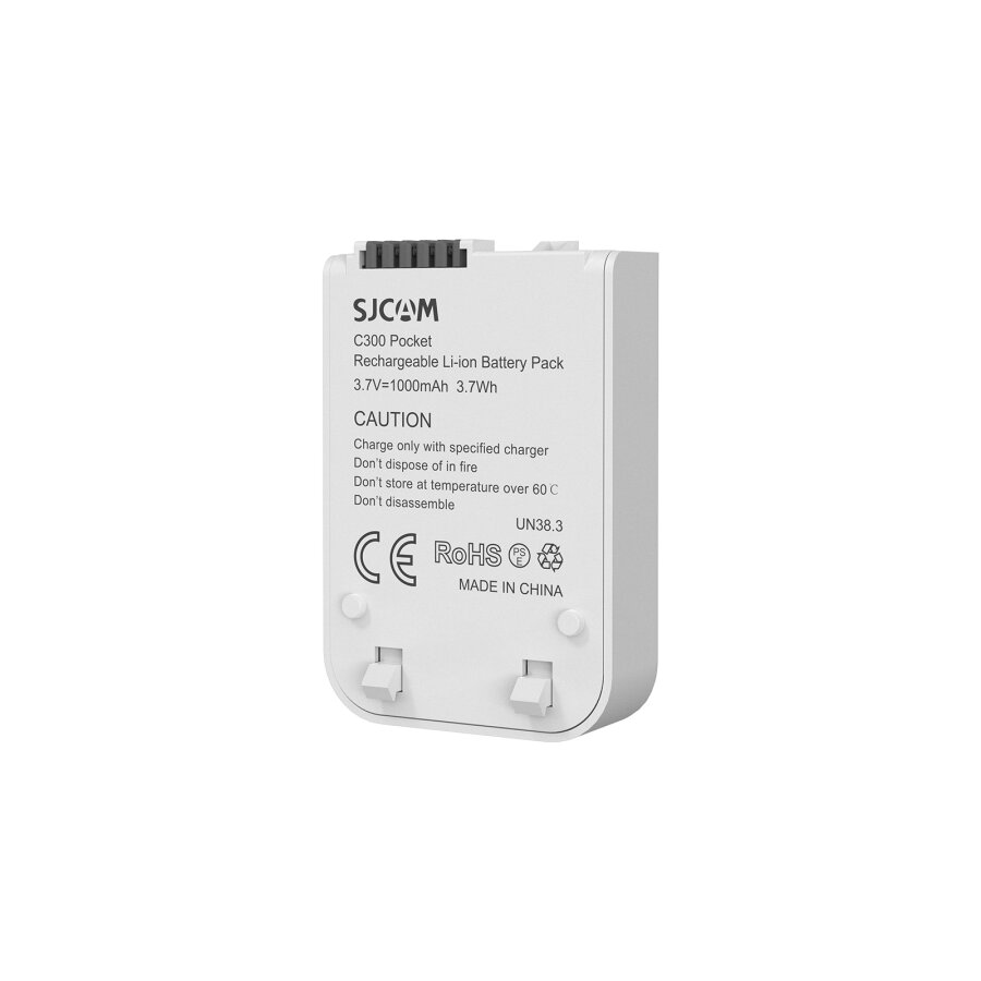 SJCAM C300 & C300 Pocket Uyumlu 1000mAh Batarya Beyaz - 1