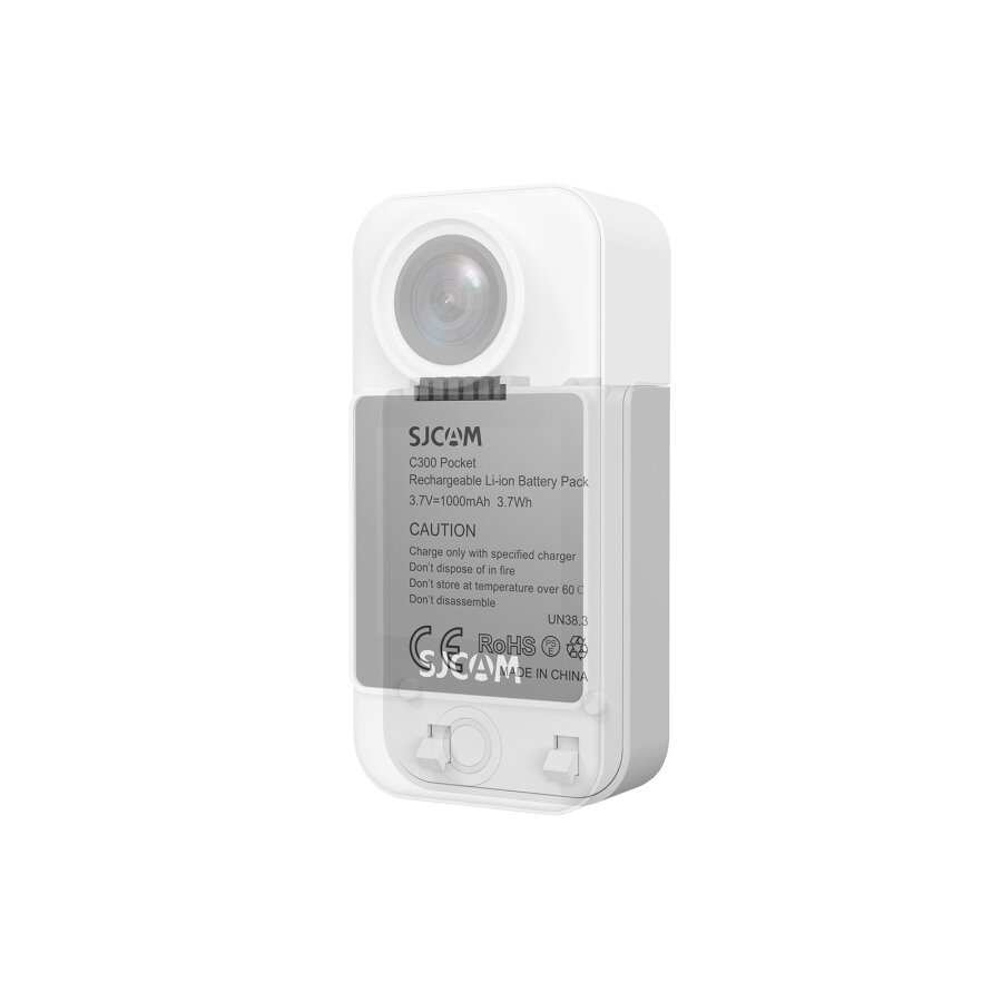SJCAM C300 & C300 Pocket Uyumlu 1000mAh Batarya Beyaz - 3
