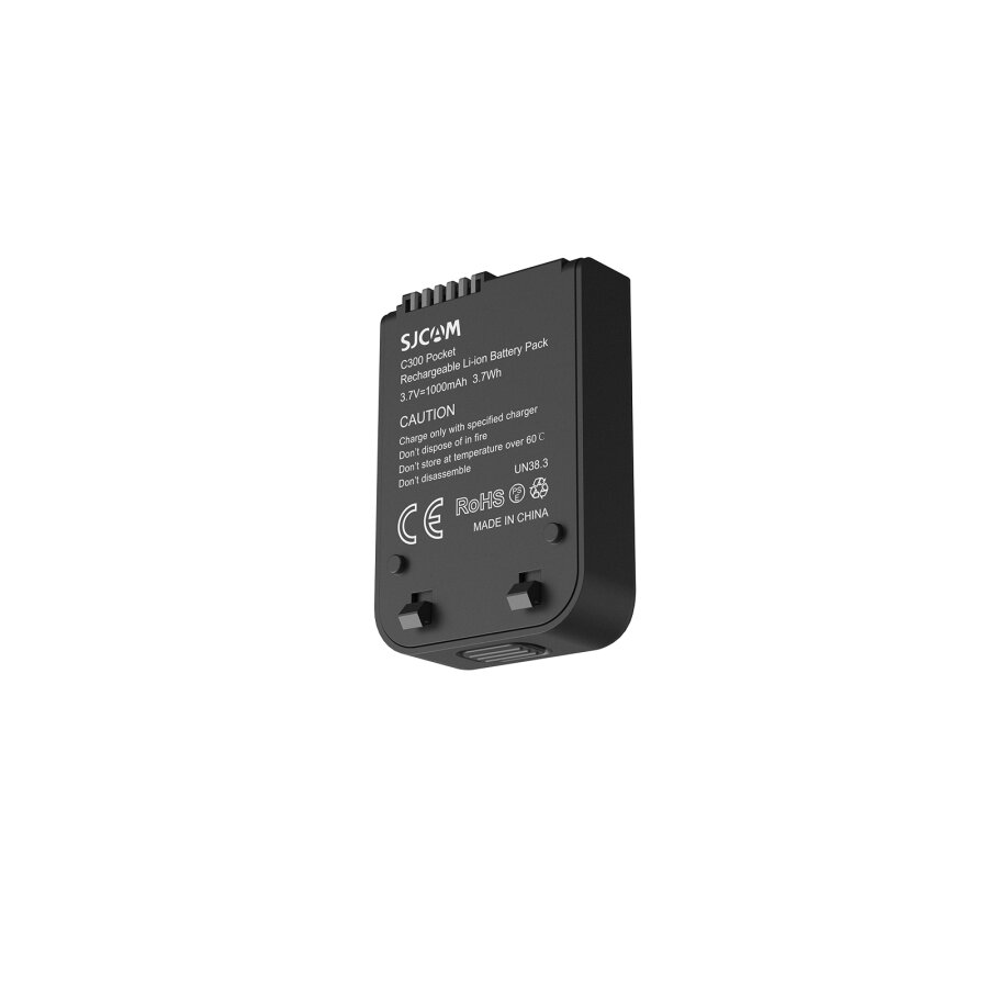 SJCAM C300 & C300 Pocket Uyumlu 1000mAh Batarya Siyah - 1