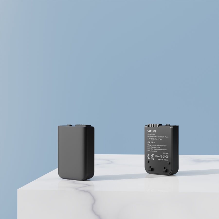 SJCAM C300 & C300 Pocket Uyumlu 1000mAh Batarya Siyah - 4