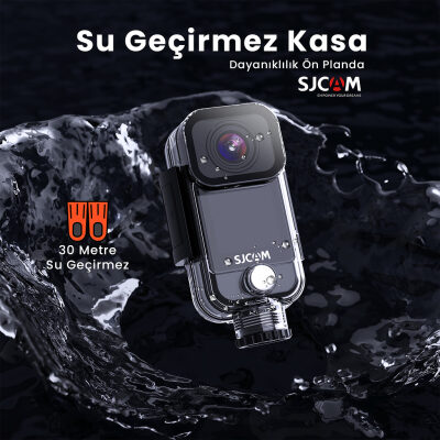 SJCAM C300 Pocket 4K WiFi Mini Aksiyon Kamerası Siyah - 4