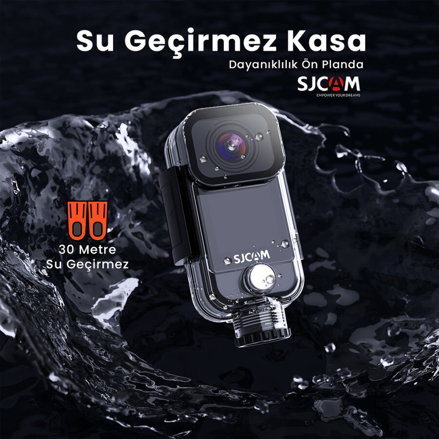 SJCAM C300 Pocket 4K WiFi Mini Aksiyon Kamerası Siyah - 4