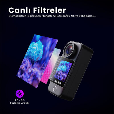 SJCAM C300 Pocket 4K WiFi Mini Aksiyon Kamerası Siyah - 5