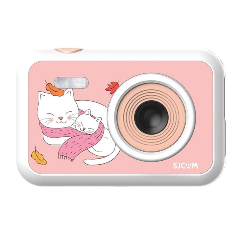SJCAM FunCam Çocuklar için Fotoğraf Makinesi ve Kamera Kedi Desenli Beyaz - 1