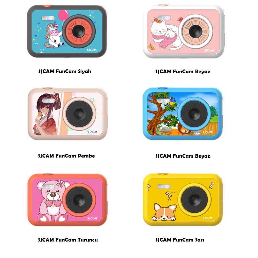 SJCAM FunCam Çocuklar için Fotoğraf Makinesi ve Kamera Köpek Desenli Sarı - 7