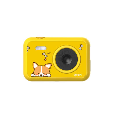 SJCAM FunCam Çocuklar için Fotoğraf Makinesi ve Kamera Köpek Desenli Sarı