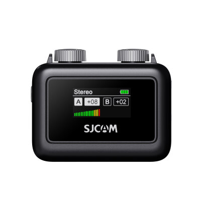 SJCAM M1 Profesyonel Kablosuz Yaka Mikrofonu (1TX  + 1 RX) 100dB Tek Vericili Gürültü Engelleyici (SNR) LCD Ekran - 1