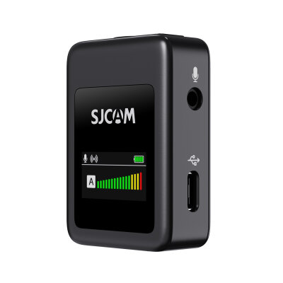 SJCAM M1 Profesyonel Kablosuz Yaka Mikrofonu (1TX  + 1 RX) 100dB Tek Vericili Gürültü Engelleyici (SNR) LCD Ekran - 6