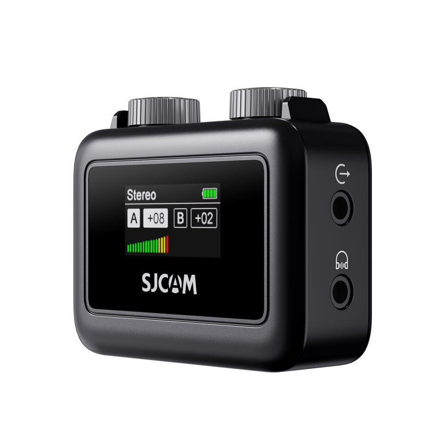 SJCAM M1 Profesyonel Kablosuz Yaka Mikrofonu (1TX  + 1 RX) 100dB Tek Vericili Gürültü Engelleyici (SNR) LCD Ekran - 3