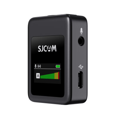 SJCAM M1 Profesyonel Kablosuz Yaka Mikrofonu (1TX  + 1 RX) 100dB Tek Vericili Gürültü Engelleyici (SNR) LCD Ekran - 6