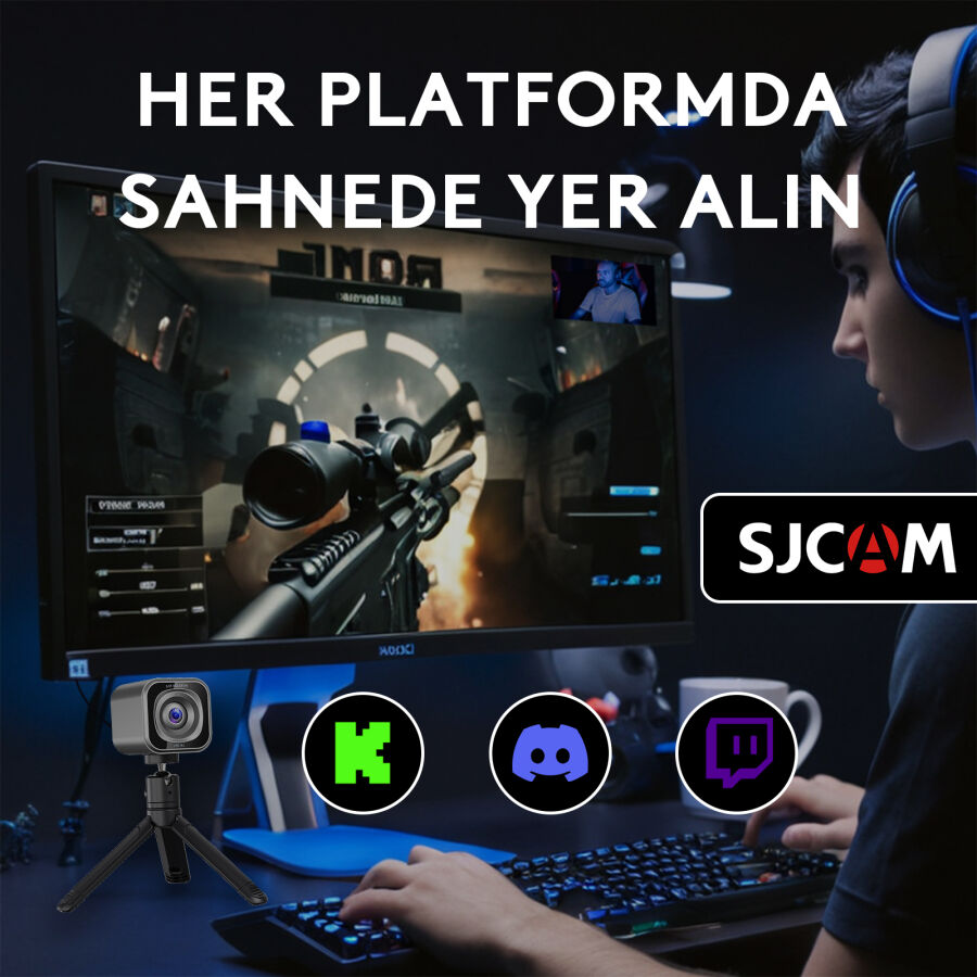 SJCAM M2 4K 12MP Webcam Kamerası F2.0 Lens Adaptif Parlaklık ve CMOS Sensör - 3