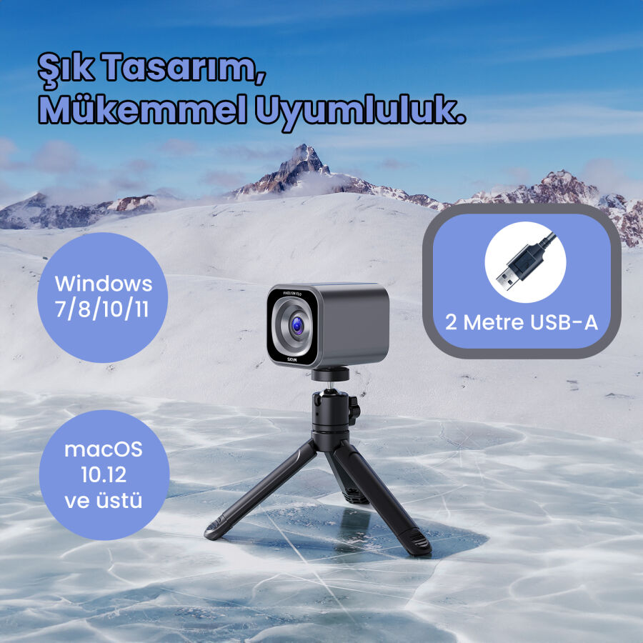 SJCAM M2 4K 12MP Webcam Kamerası F2.0 Lens Adaptif Parlaklık ve CMOS Sensör - 9