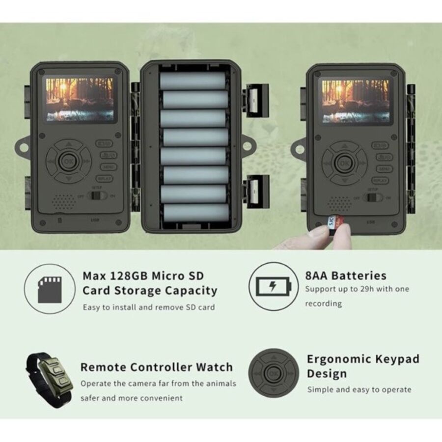 SJCAM M50 Fotokapan Kamera Koyu Yeşil - 5