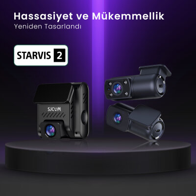 SJCAM M60 2 Kameralı Ön+Arka 4K+FHD HDR Sony Starvis 2 Sensörlü Wi-Fi GPS'li Araç Kamerası - 7