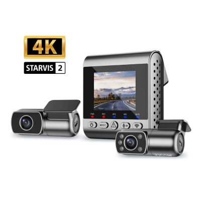 SJCAM M60 3 Kameralı Ön+İç+Arka 4K+FHD+FHD HDR Sony Starvis 2 Sensörlü Wi-Fi GPS'li Araç Kamerası