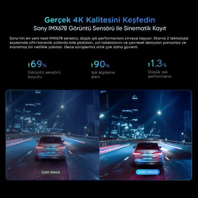 SJCAM M60 4K HDR Sony Starvis 2 Sensörlü Wi-Fi GPS'li Araç Kamerası - 3