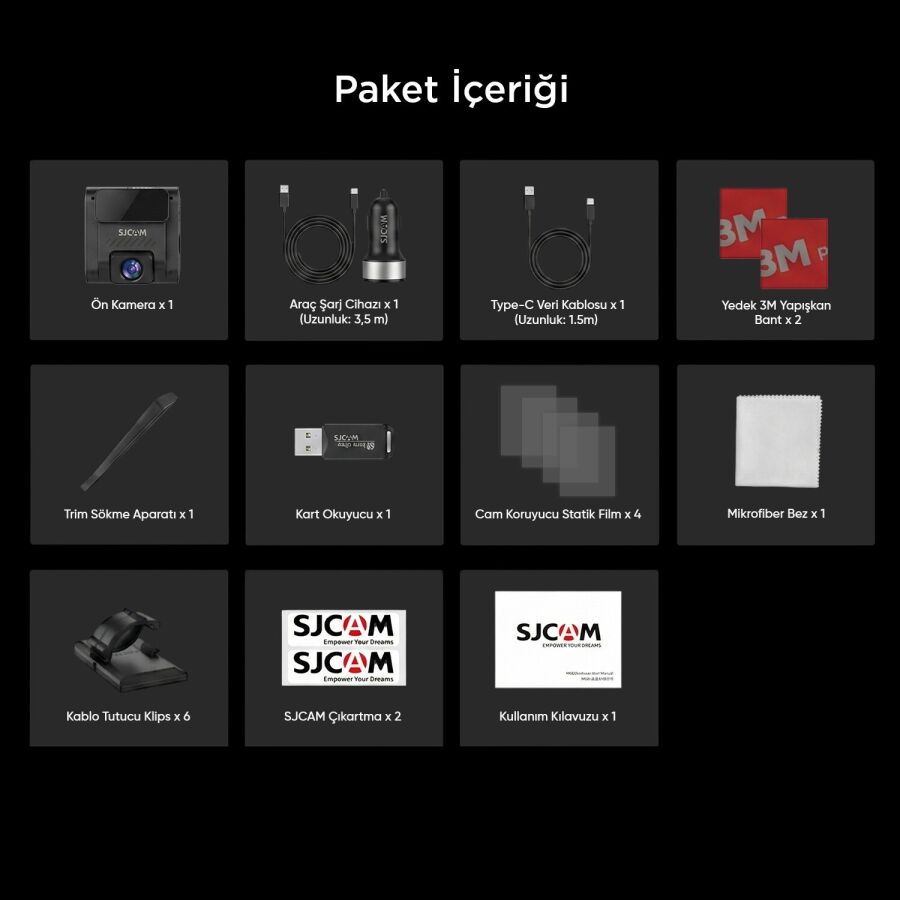 SJCAM M60 4K HDR Sony Starvis 2 Sensörlü Wi-Fi GPS'li Araç Kamerası - 11