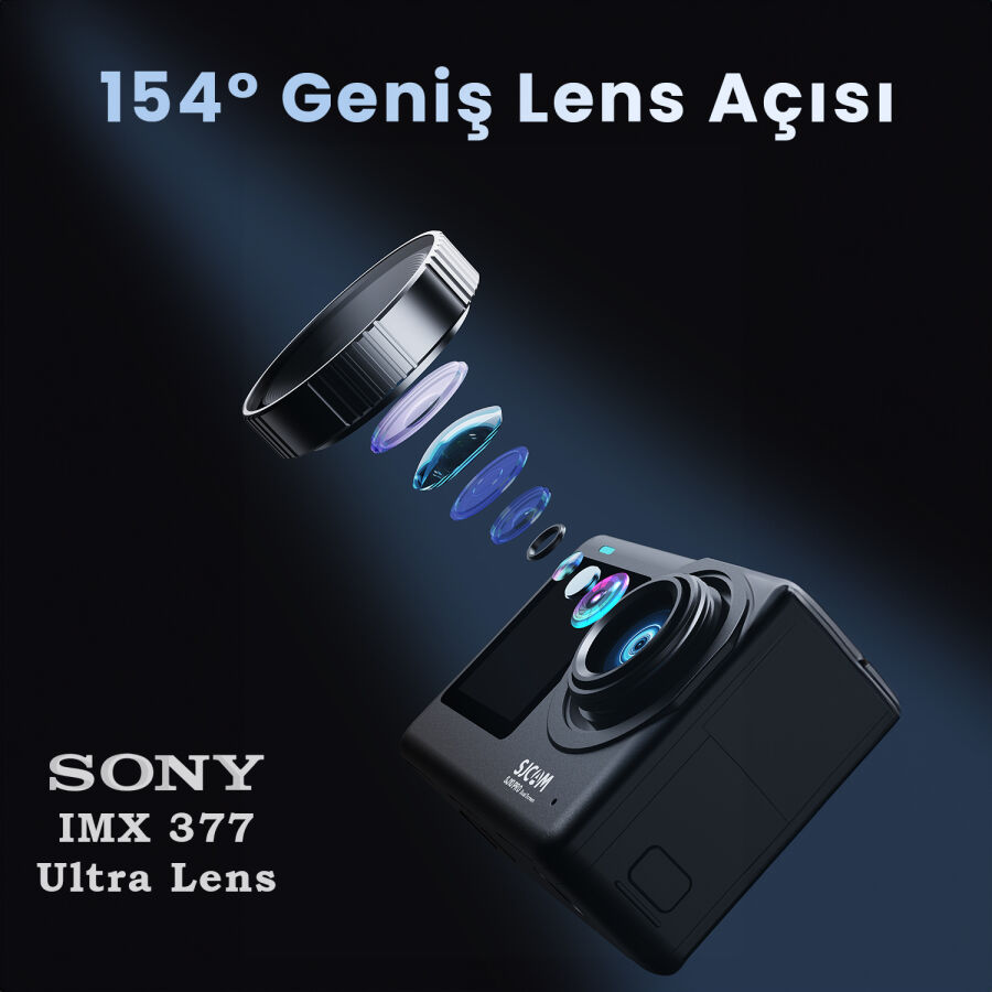 SJCAM SJ10 Pro Dual Screen Wi-Fi 4K UHD Aksiyon Kamerası - 4