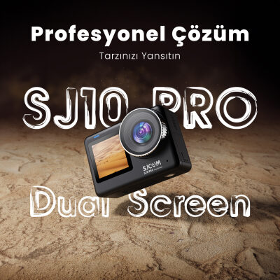 SJCAM SJ10 Pro Dual Screen Wi-Fi 4K UHD Aksiyon Kamerası - 7