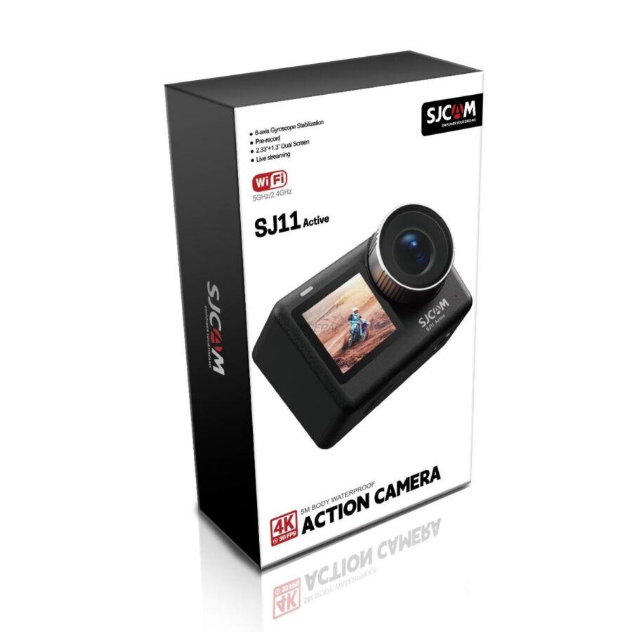 SJCAM SJ11 Active Dual Screen 4K UHD Aksiyon Kamerası Siyah - 8