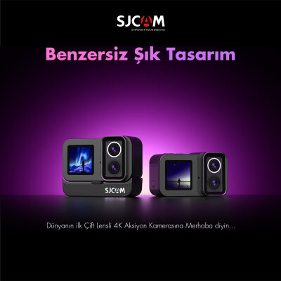 SJCAM SJ20 Dual Lens 4K 30fps 20MP 6 Eksenli Gyro Gece Görüş Aksiyon Kamerası Siyah - 3