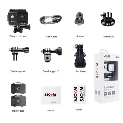 SJCAM SJ4000 Air WiFi 4K Aksiyon Kamerası Gümüş - 8