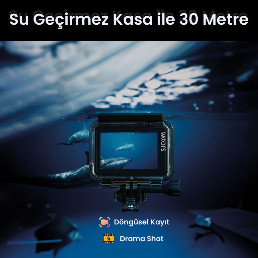 SJCAM SJ4000 Air WiFi 4K Aksiyon Kamerası Gümüş - 6