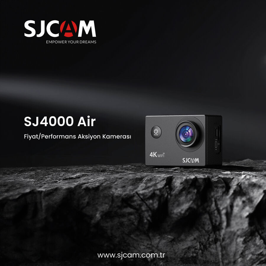 SJCAM SJ4000 Air WiFi 4K Aksiyon Kamerası Siyah - 6