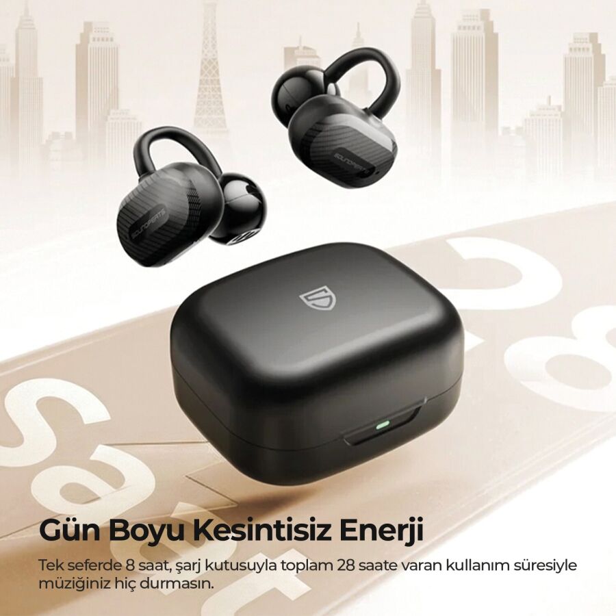 Soundpeats Air Clip Open-Ear ENC OWS Bluetooth 5.4 Kablosuz Kulaklık Siyah - 7