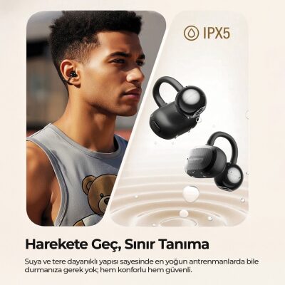 Soundpeats Air Clip Open-Ear ENC OWS Bluetooth 5.4 Kablosuz Kulaklık Siyah - 8