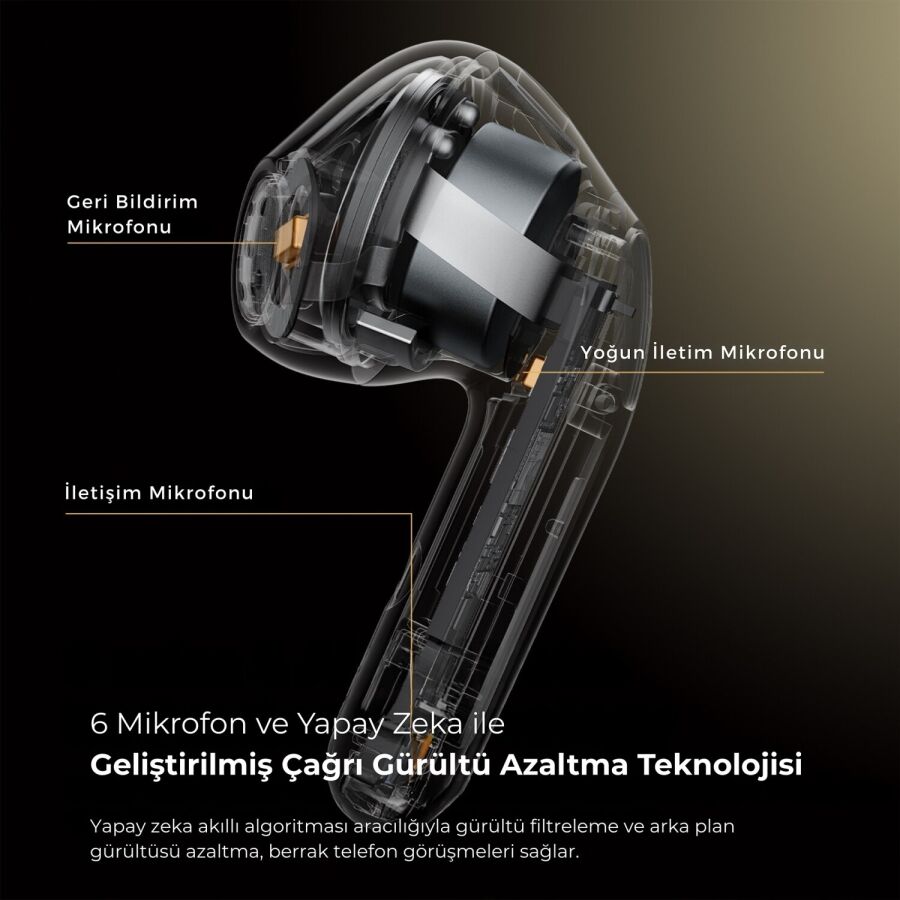 SoundPeats Air4 ANC aptX BT 5.3 TWS Kablosuz Bluetooth Kulaklık Siyah - 3