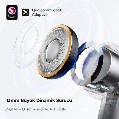 SoundPeats Air4 ANC aptX BT 5.3 TWS Kablosuz Bluetooth Kulaklık Siyah - 4