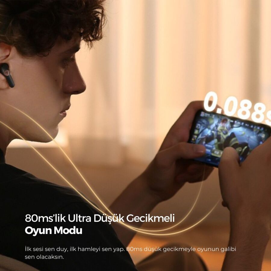 SoundPeats Air4 ANC aptX BT 5.3 TWS Kablosuz Bluetooth Kulaklık Siyah - 10