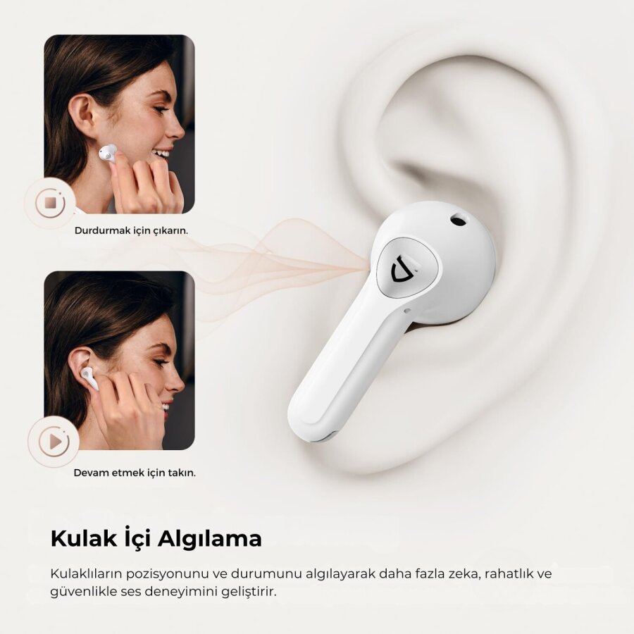 SoundPeats Air4 Pro ANC aptX TWS Kablosuz Bluetooth Kulaklık Beyaz - 3