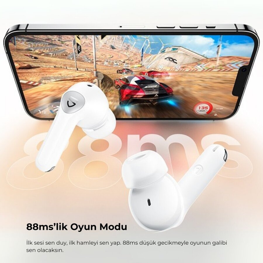 SoundPeats Air4 Pro ANC aptX TWS Kablosuz Bluetooth Kulaklık Beyaz - 10
