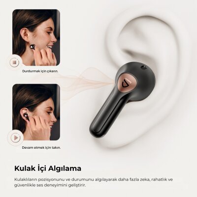 SoundPeats Air4 Pro ANC aptX TWS Kablosuz Bluetooth Kulaklık Siyah - 3